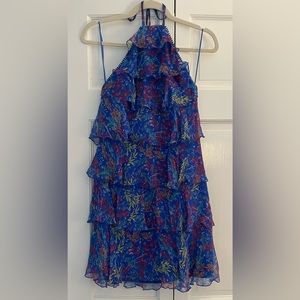 Saloni Tiered Silk Dress